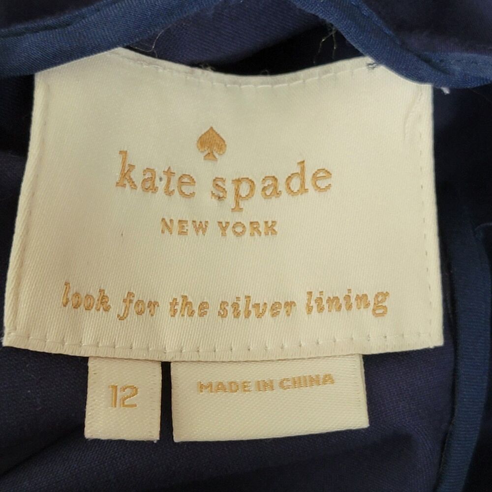Kate Spade Celina Dress Womens 12 Blue Striped Bateau Party Wedding Guest Summer - Picture 3 of 7
